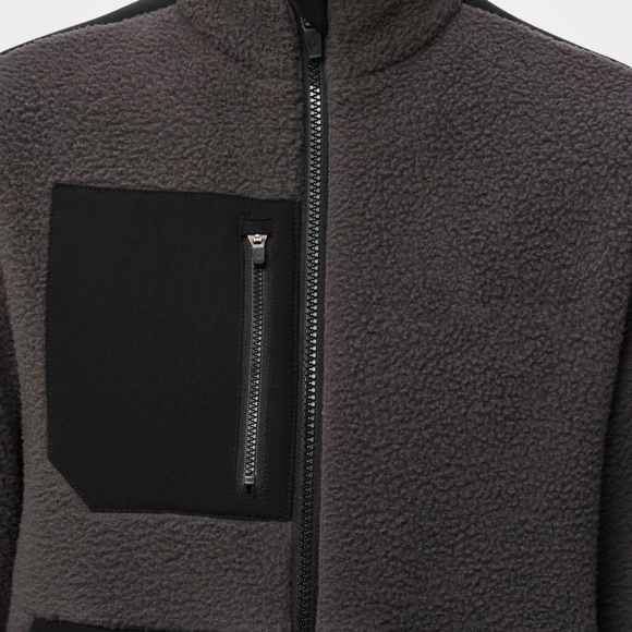 Women's Figs On-Shift Sherpa Jacket in Black - Picture 11 of 16